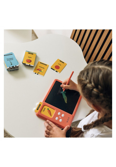 Free2Play Interaktívna LCD tabuľka 2v1 pre výučbu angličtiny Kiddigit Pink