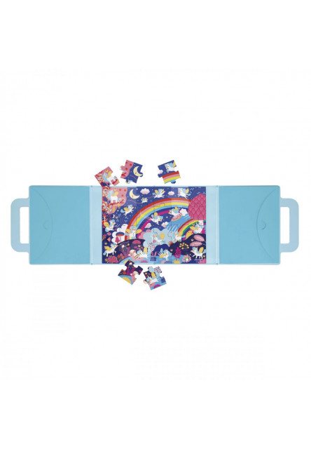 Magnetipuzzle Jednorožce 24 ks v tvare kufríka