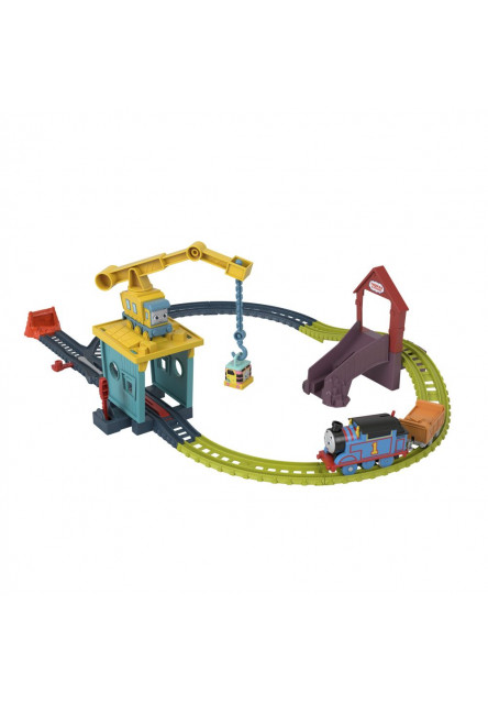 Fisher Price vláčkový set so žeriavom a motorovou mašinkou 
