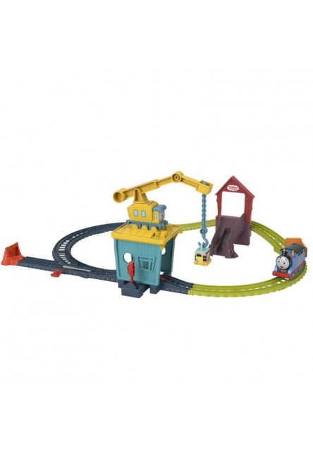 Fisher Price vláčkový set so žeriavom a motorovou mašinkou 