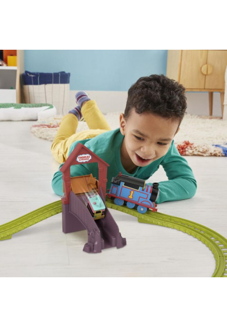 Fisher Price vláčkový set so žeriavom a motorovou mašinkou 