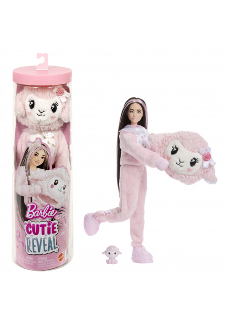 Barbie CUTIE REVEAL Barbie sladké mašle - ružové jahňa