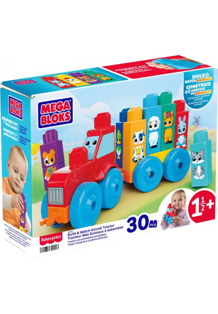 MEGA BLOKS TRAKTOR SO ZVIERATKAMI