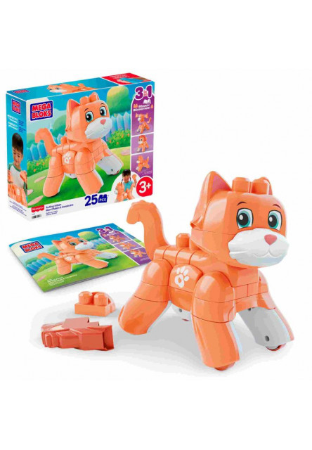 MEGA BLOKS STAVEBNICA MAČIATKO 3 V 1