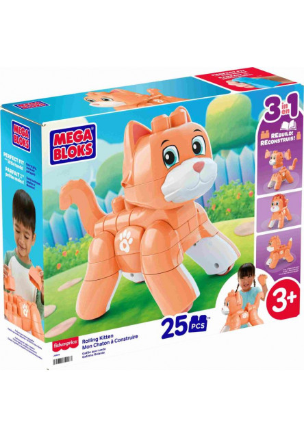 MEGA BLOKS STAVEBNICA MAČIATKO 3 V 1