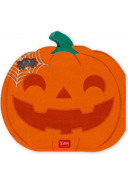 Papierové obrúsky Legami Boo Appétit! Set Of 16 Paper Napkins 33x33 cm - Pumpkin