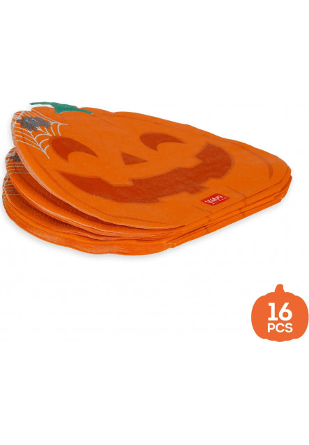 Papierové obrúsky Legami Boo Appétit! Set Of 16 Paper Napkins 33x33 cm - Pumpkin