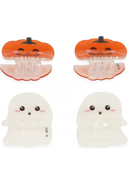 Štipce do vlasov Legami Clip Me Up! Set Of 4 Mini Hair Clips - Ghost + Bat