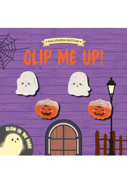 Štipce do vlasov Legami Clip Me Up! Set Of 4 Mini Hair Clips - Ghost + Bat
