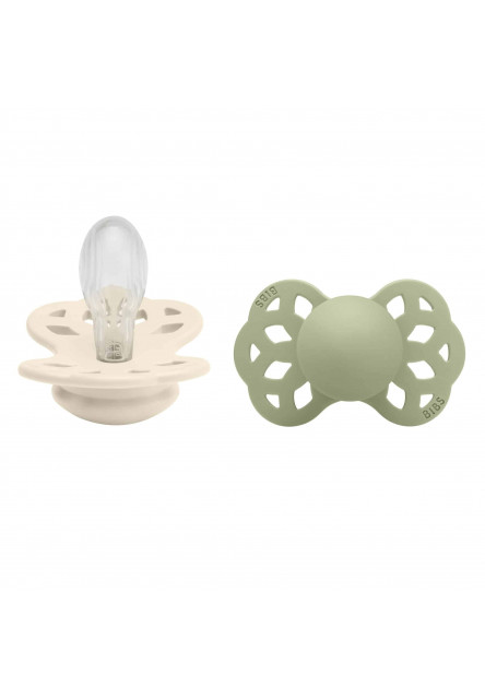 BIBS Infinity symetrické cumlíky zo silikónu 2ks - veľkosť 2 (Ivory / Blush)