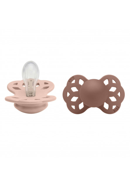 BIBS Infinity symetrické cumlíky zo silikónu 2ks - veľkosť 1 (Ivory / Blush)
