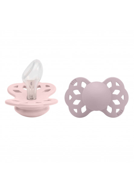 BIBS Infinity anatomické cumlíky zo silikónu 2ks - veľkosť 2 (Ivory / Blush)