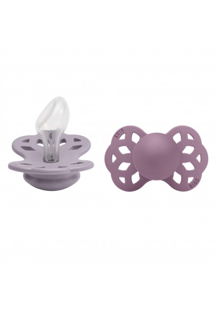BIBS Infinity anatomické cumlíky zo silikónu 2ks - veľkosť 2 (Ivory / Blush)
