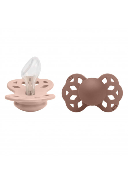 BIBS Infinity anatomické cumlíky zo silikónu 2ks - veľkosť 2 (Ivory / Blush)