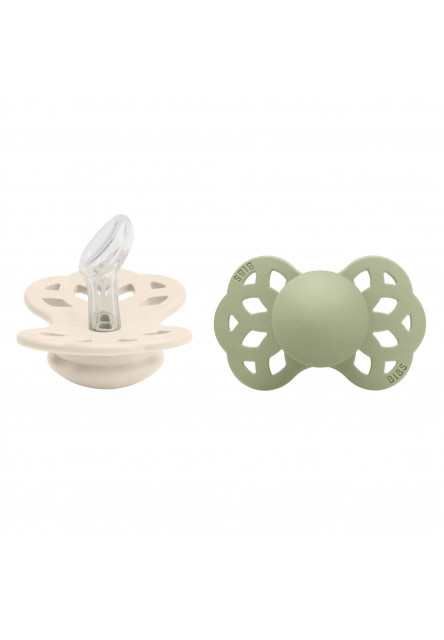 BIBS Infinity anatomické cumlíky zo silikónu 2ks - veľkosť 1 (Ivory / Blush)
