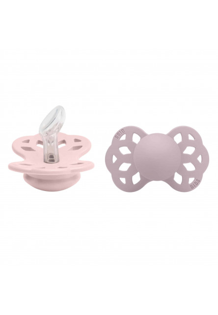 BIBS Infinity anatomické cumlíky zo silikónu 2ks - veľkosť 1 (Ivory / Blush)