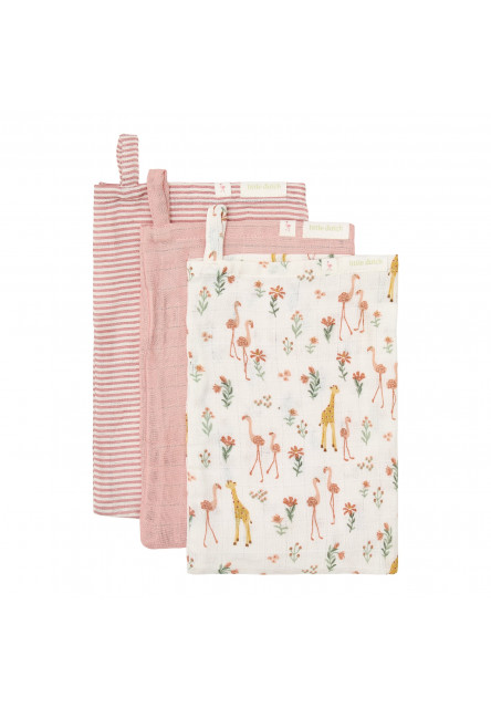 Žinky 3 ks Pink Blooming Safari