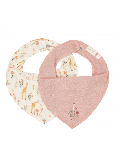 Podbradník bandana 2 ks Pink Blooming Safari