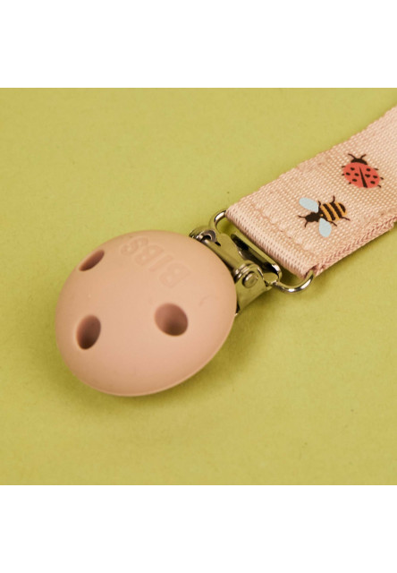 BIBS STUDIO Ribbon klip na cumlík (Ladybug Bumblebee Mix Blush)