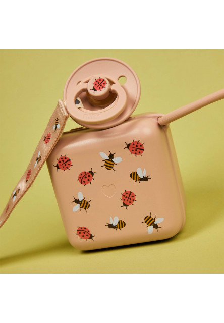 BIBS STUDIO Krabička na cumlíky (Caterpillar Beetle Mix Baby Blue)