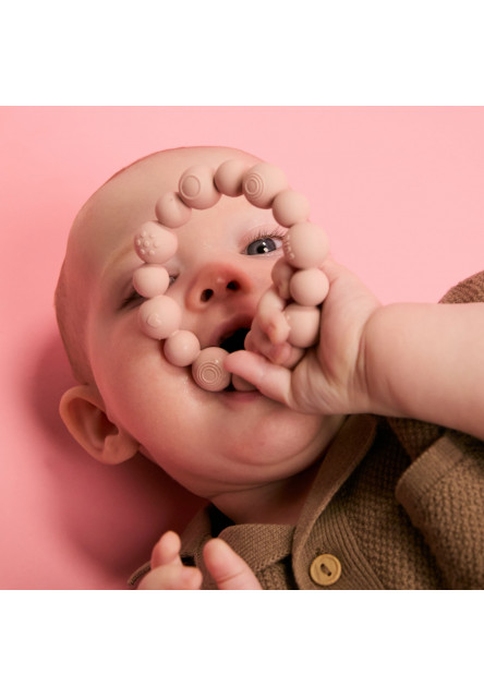 BIBS náramkové hryzátko zo silikónu (Blush)