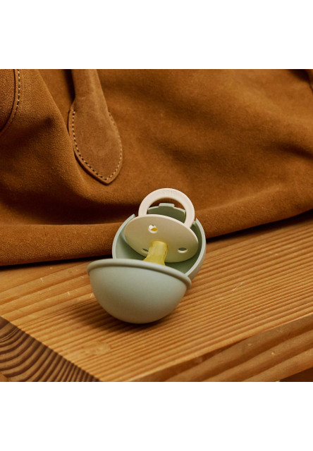 BIBS krabička Mini a Colour cumlík - veľkosť 2 (Ivory & Sage)