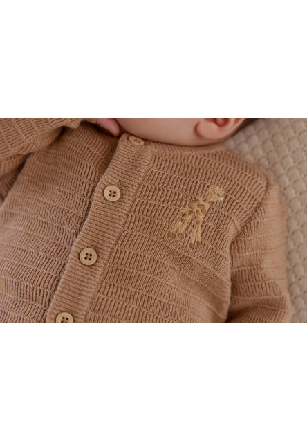 Kardigan pletený Safari Friends Soft Tan veľ. 74