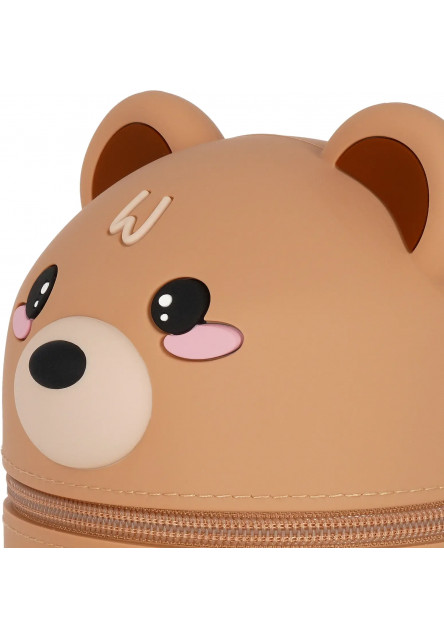 Peračník Legami Super Kawaii 2-in-1 Silicone Pencil Case - Teddy Bear Honey