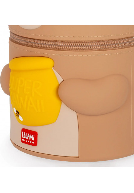 Peračník Legami Super Kawaii 2-in-1 Silicone Pencil Case - Teddy Bear Honey