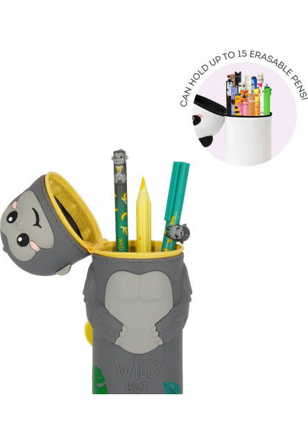 Peračník Legami Kawaii 2-in-1 Silicone Pencil Case - Gorilla