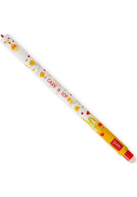 Gumovacie pero Legami Erasable Gel Pen - Hen - 0,7 mm - Red Ink