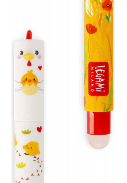 Gumovacie pero Legami Erasable Gel Pen - Hen - 0,7 mm - Red Ink