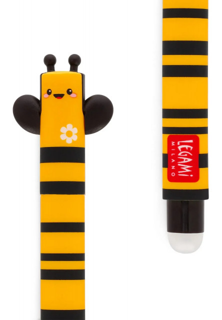 Gumovacie pero Legami Erasable Gel Pen - Bee - 0,7 mm - Black Ink