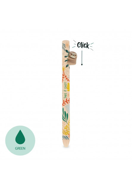 Pero Legami Free Hugs - Retractable Ballpoint Pen - Sloth - Green Ink