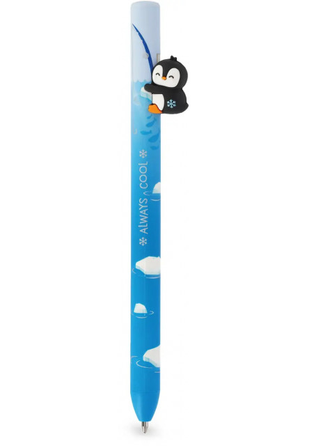 Guľôčkové pero Legami Free Hugs - Retractable Ballpoint Pen - Penguin - Blue Ink