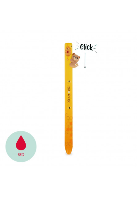 Pero Legami Free Hugs - Retractable Ballpoint Pen - Teddy Bear - Red Ink