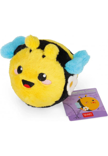 Plyšová skákacia loptička Legami Bouncing Gang Bouncy Ball - Bee