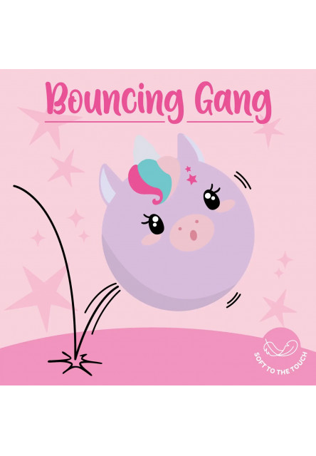 Plyšová skákacia loptička Legami Bouncing Gang Bouncy Ball - Unicorn