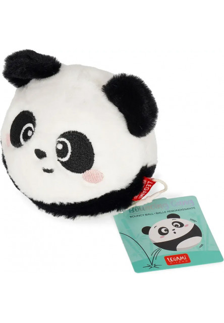 Plyšová skákacia loptička Legami Bouncing Gang Bouncy Ball - Panda