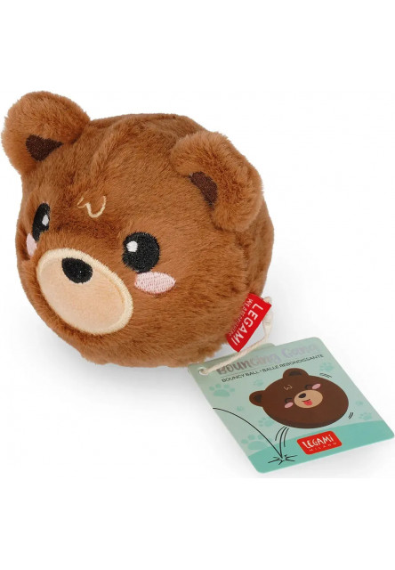 Plyšová skákacia loptička Legami Bouncing Gang Bouncy Ball - Teddy Bear