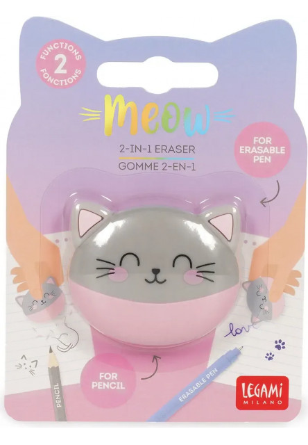 Guma na mazanie 2v1 Legami Meow 2-in-1 Eraser - Kitty