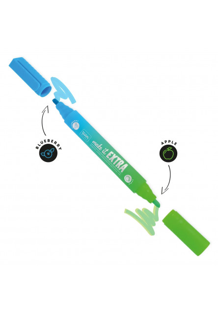 Voňavý zvýrazňovač Legami Make It Extra Scented Jumbo Highlighter - Blue + Green