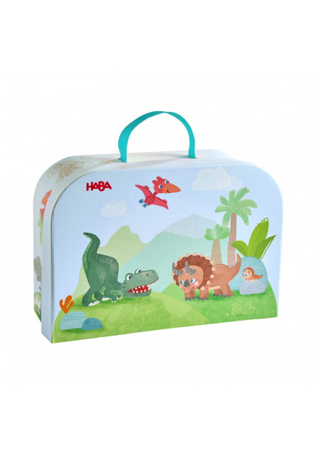 Kufrík s drevenými figúrkami Svet dinosaurov