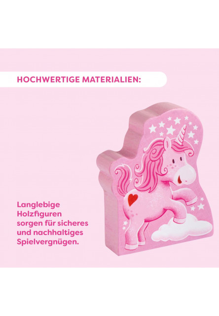 Kufrík s drevenými figúrkami Svet jednorožcov