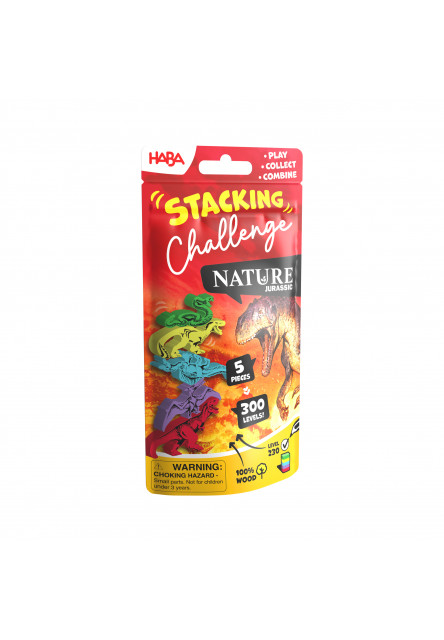 Dynamická zábavná hra Stacking Challenge NATURE Jurassic 5 figúrok 300 zadaní