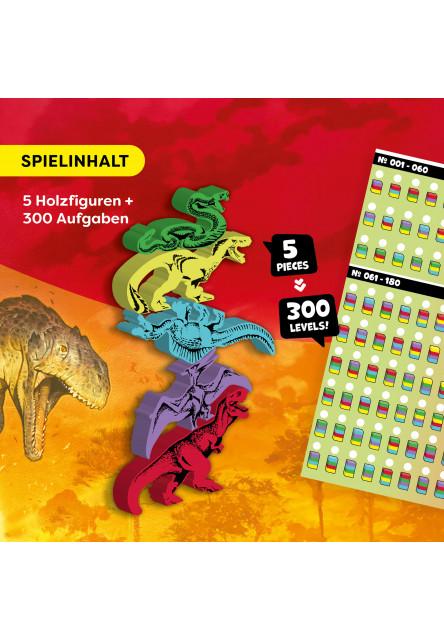 Dynamická zábavná hra Stacking Challenge NATURE Jurassic 5 figúrok 300 zadaní