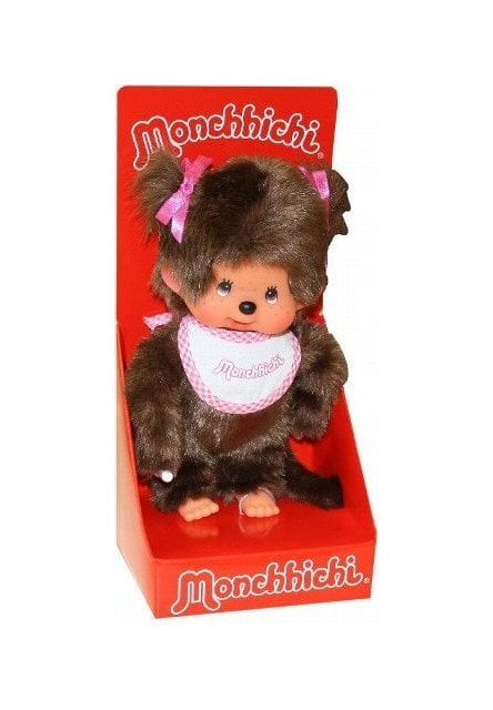 Monchhichi Mončiči dievča s podbradníkom 20 cm