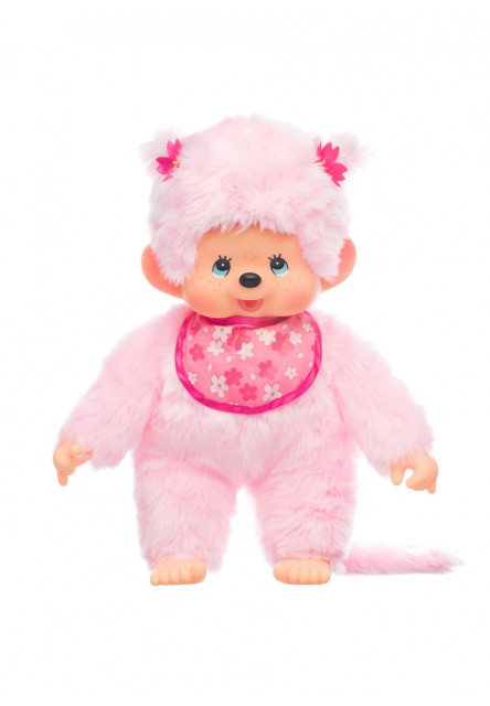 Monchhichi Mončiči dievča ružové s podbradníkom 45cm