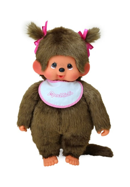 Monchhichi Mončiči dievča s dvoma vrkočmi 45cm