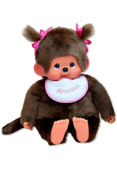 Monchhichi Mončiči dievča s dvoma vrkočmi 45cm